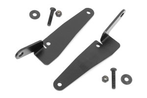 Polaris RZR Turbo R 4 Ultimate Light Mount - Front - Rough Country - Single Row, White DRL - Black - 2023+